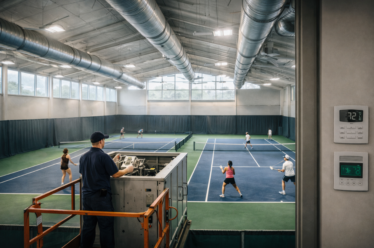 Indoor tennis complexes