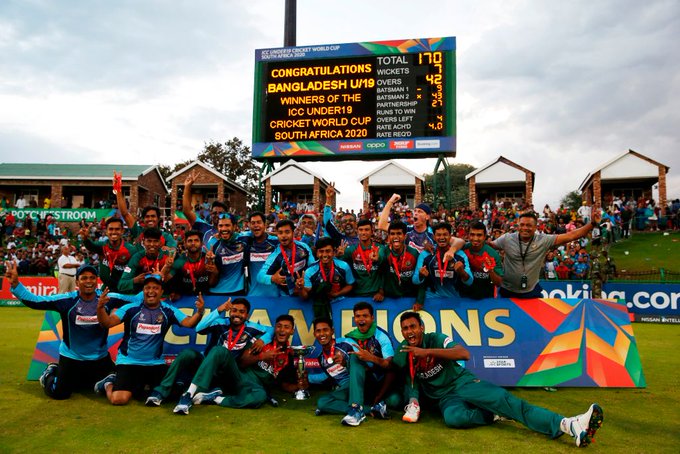 U19 worldcup India vs Bangladesh Bangladesh win the match