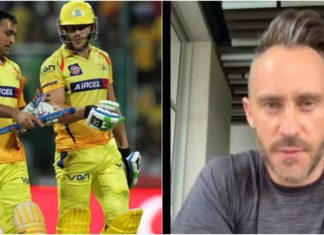 CSK's Faf du Plessis and MS Dhoni