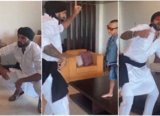 Shikhar Dhawan Dancing With his Son during the corona virus lock down and post it in Instagram