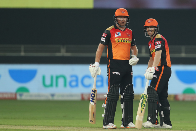 SRH registered 160 runs for their first wicket loss