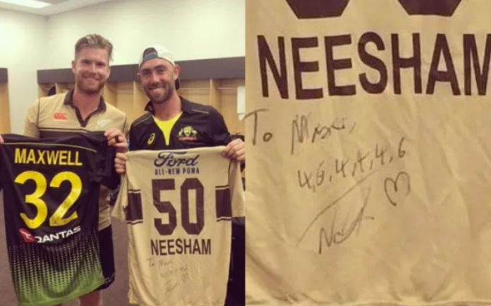 Jimmy Neesham and Glenn Maxwell were involved in some funny banter on Twitter