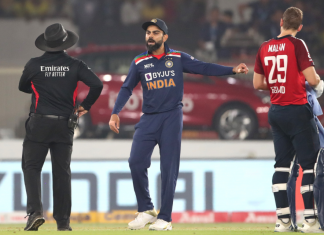 During the series-deciding 5th T20I between India and England, a heated exchange between Virat Kohli and Jos Buttler happened.