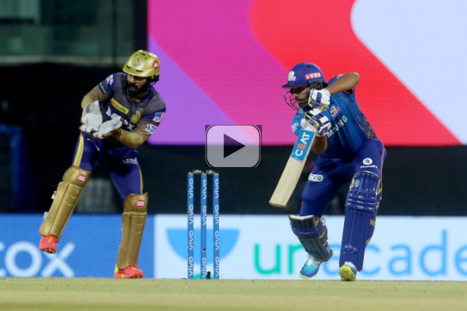Mumbai Indians registered their maiden victory of IPL 2021 by beating KKR by 10 runs