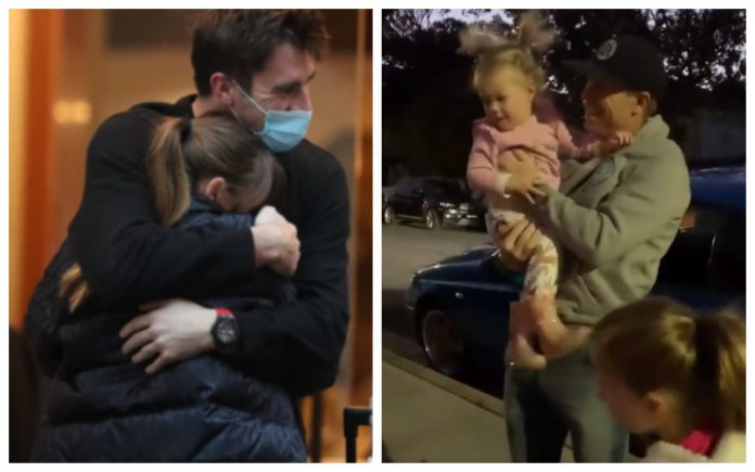 Australian players reunite with their families post completing the quarantine