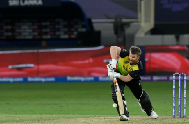 David Warner hits his much awaited half-century against Sri Lanka