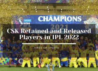 csk retained and released players in IPL 2022 Mega Auction