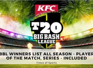BBL Winners List All Season