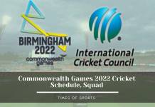 Commonwealth Games 2022 Cricket Schedule