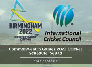 Commonwealth Games 2022 Cricket Schedule