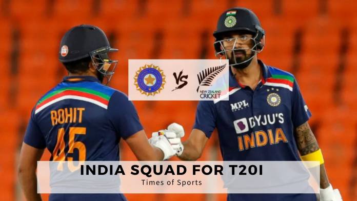 India's Squad for NZ T20I 2021 series
