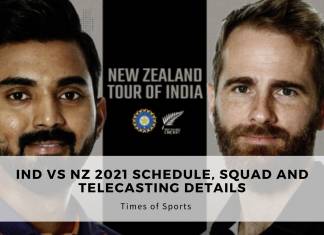 India vs New Zealand 2021 Schedule