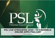 PSL 2022 Live Streaming