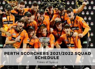 Perth Scorchers 2021/2022 Squad Schedule