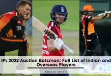 IPL 2022 Auction Batsman
