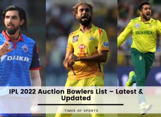 IPL 2022 Auction Bowlers List