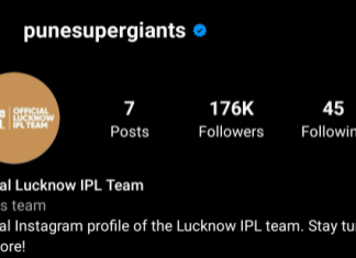 Lucknow IPL Team Instagram Account