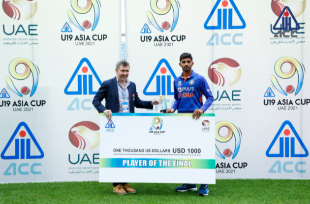 Vicky Ostwal won the Player of the Match award in Asia Cup 2021 final