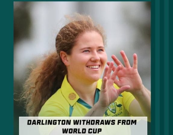 Hannah Darlington withdraws from Women's WC 2022