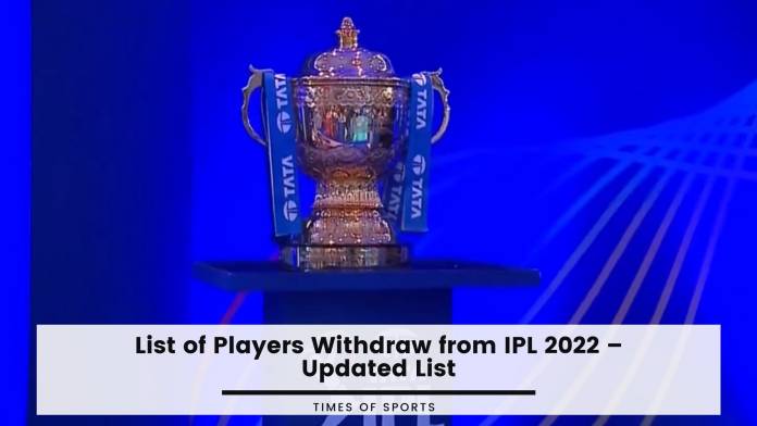 List of Players Withdraw from IPL 2022
