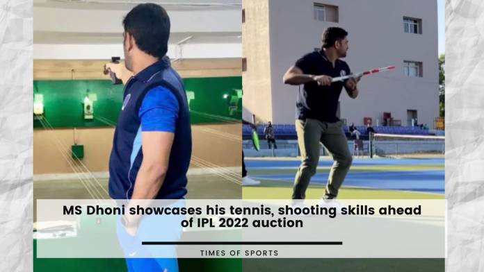 MS Dhoni Showcases Shooting Skills