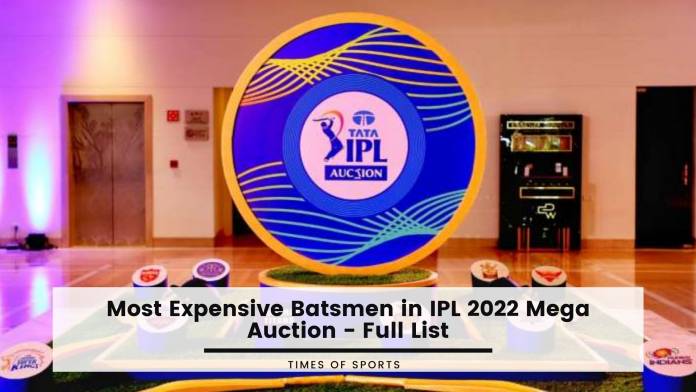 Most Expensive Batsmen in IPL 2022 Mega Auction