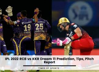 IPL 2022 RCB vs KKR Dream 11