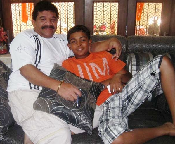 Prithvi Shaw with his father Pankaj Shaw