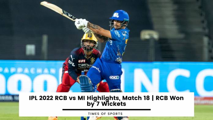 IPL 2022 RCB vs MI Highlights