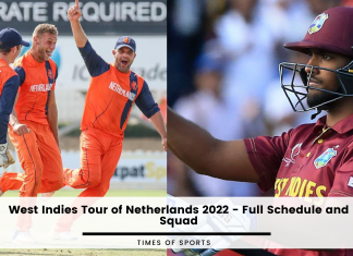 Netherlands vs West Indies 2022 Schedule