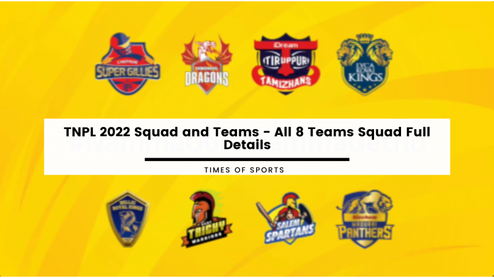TNPL 2022 Squad and Teams