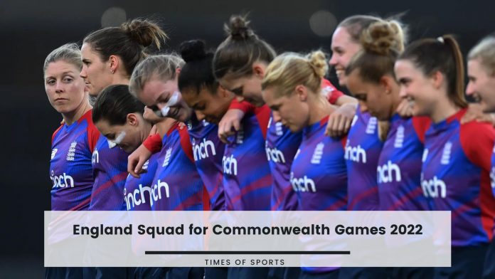 England Squad for Commonwealth Games 2022