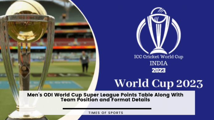 ODI World Cup Super League Points Table