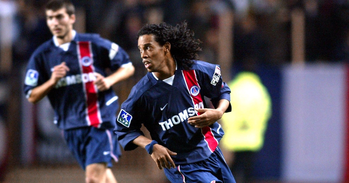 Ronaldinho from Paris Saint-Germain to Barcelona in 2003