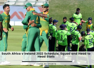 South Africa v Ireland 2022 Schedule