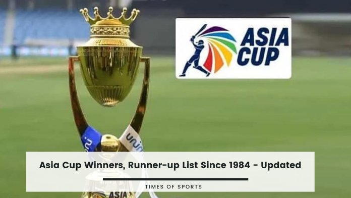 Asia Cup Winners 