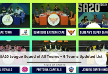 SA20 League Squad