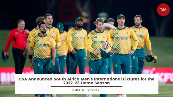 South Africa Men's International Fixtures