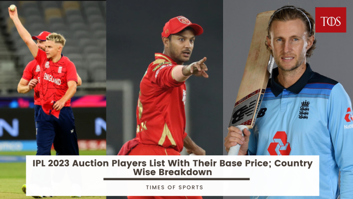 IPL 2023 Auction Players List