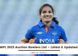 WPL 2023 Auction Bowlers List