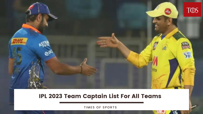 IPL Team Captains List