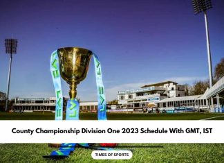 County Championship Division One 2023 Schedule
