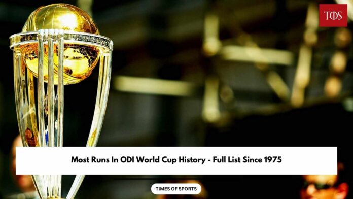 Most Runs In ODI World Cup History