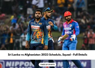Sri Lanka vs Afghanistan 2023 Schedule