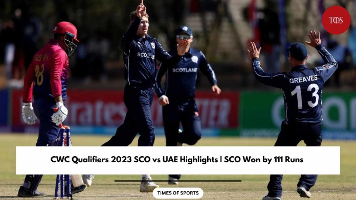 CWC Qualifiers 2023 SCO vs UAE Highlights
