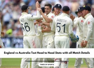 England vs Australia Test Head to Head Stats