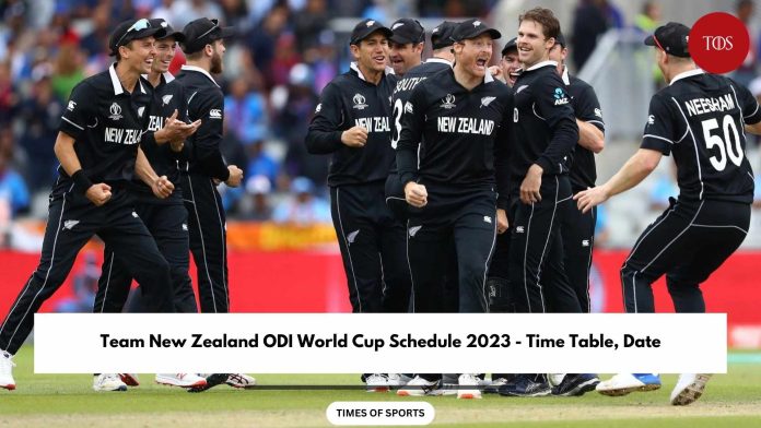 New Zealand ODI World Cup Schedule 2023