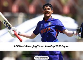 ACC Men's Emerging Teams Asia Cup 2023 Squad