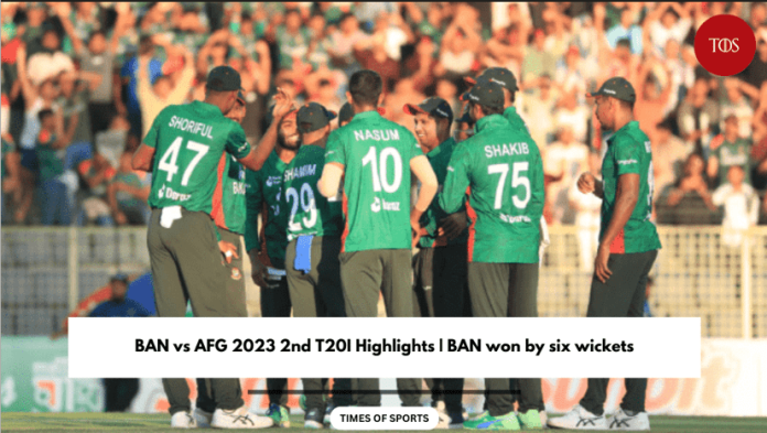 BAN vs AFG 2023 2nd T20I highlights