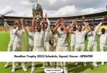 Deodhar Trophy 2023 Schedule
